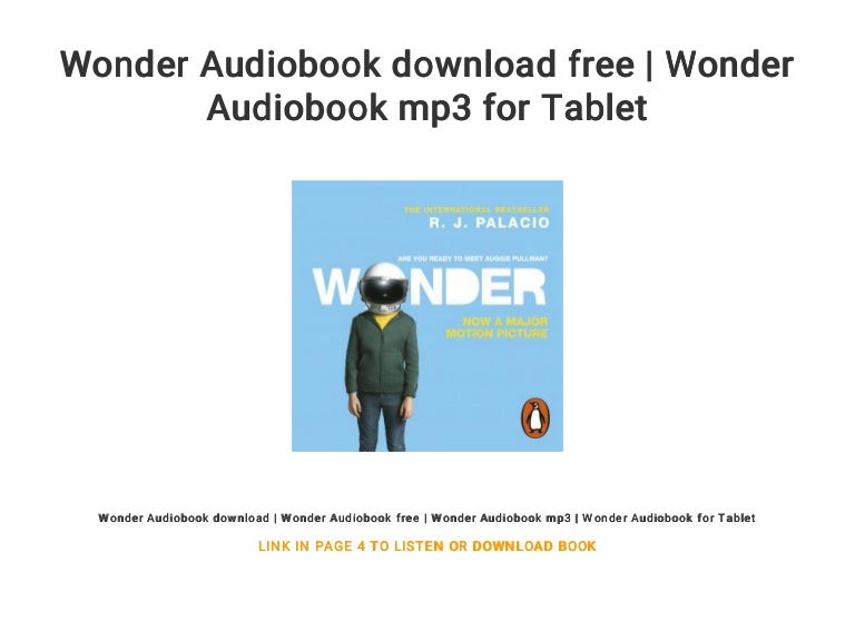 Wonder Audiobook download free Wonder Audiobook mp3 for Tablet