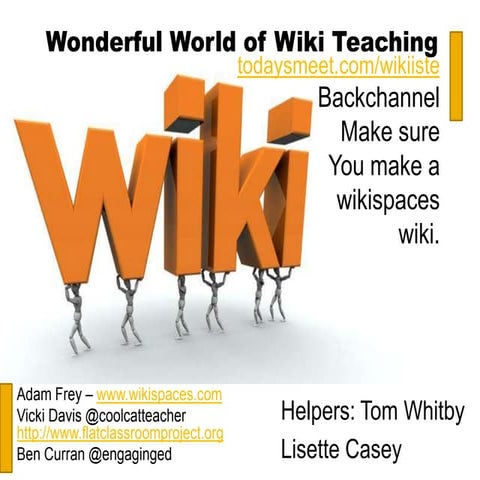 Wonderful world of wiki teaching   2012 edition