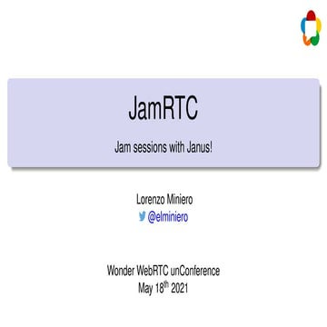 JamRTC @ Wonder WebRTC unConference