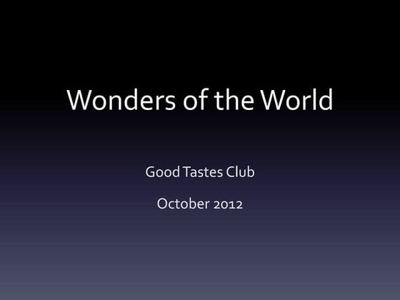 Wonders of the world