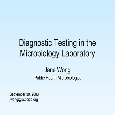 microbiological diagnosis