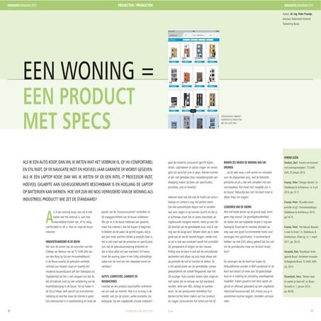 Een woning is een product met specs 2015
