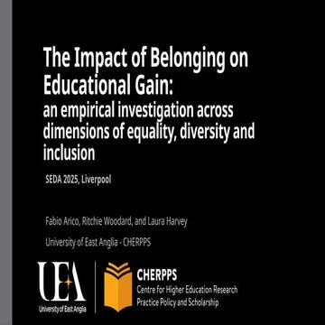 The Impact of Belonging on Educational Gain: an empirical investigation acros...