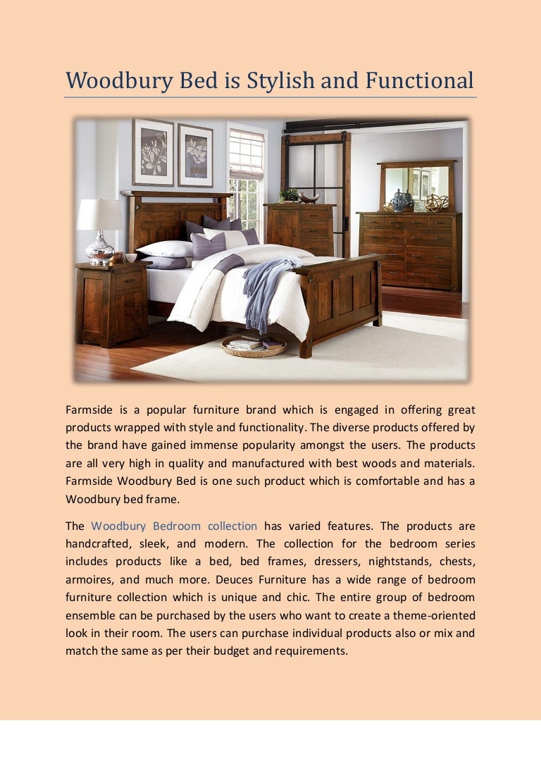 Woodbury Bed Is Stylish And Functional Deuce S Furniture