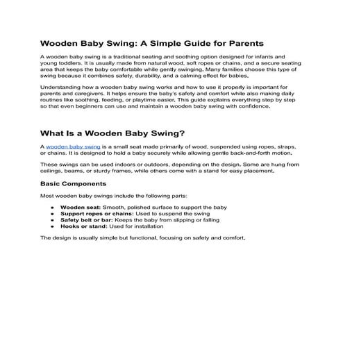 Complete Guide for Beginner : Hammock Swing Chairs | PDF
