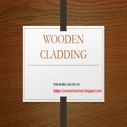Wooden cladding