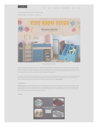 Get Kids Room Decor Ideas online from WoodenStreet