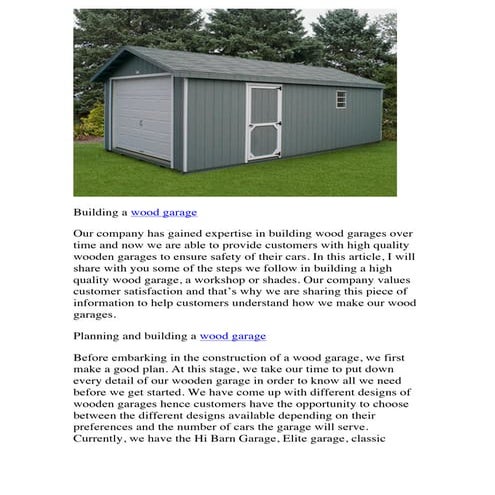 Wood garage. | PDF