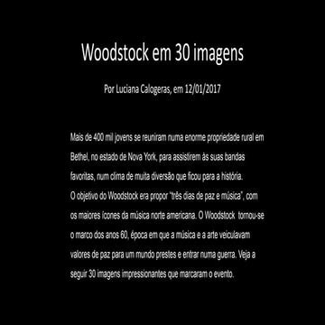 Woodstock em 30 imagens