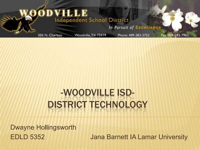 Woodville ISD Tecnology Plan
