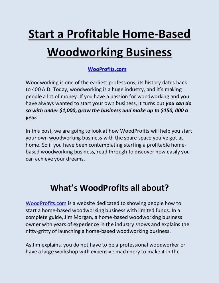 Woodworking business