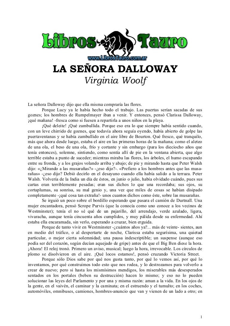 Gabriela Una Adorable Mujer Casada 9 Woolf, Virginia La Señora Dalloway