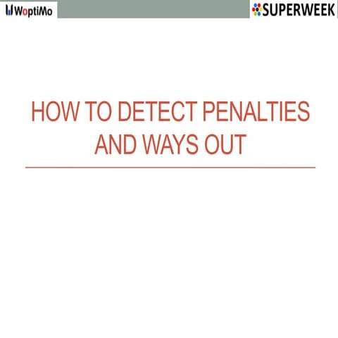 How to escape from a Google penalty