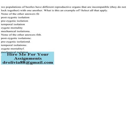 wo populations of beetles have different reproductive organs that ar.pdf