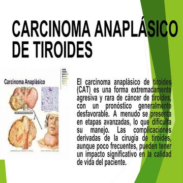 word. Carcinoma anaplasico y complicaciones de la cirugía