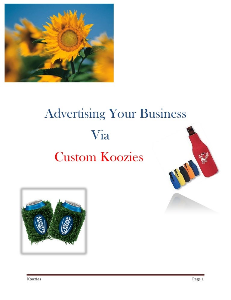 business koozies