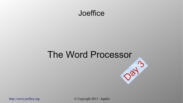 Joeffice, day 3: the word processor