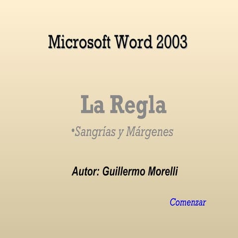 Word   regla, sangrías y márgenes