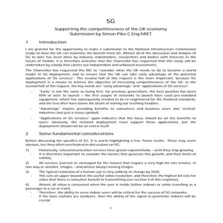 5G submission by Simon Pike to the NIC