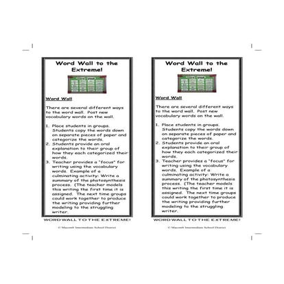 Word Wall Bookmark | PDF