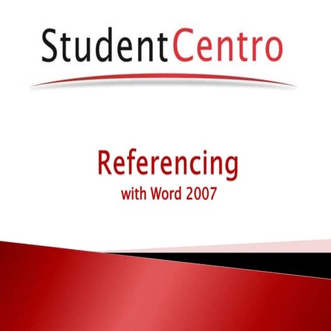 Word 2007 Referencing presentation.ppt