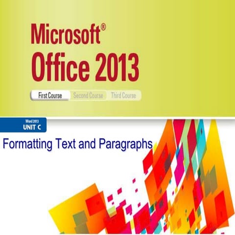 Word 2013 Unit C