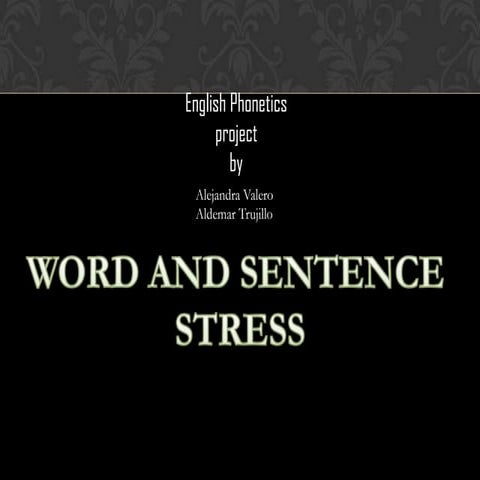 Word and sentence stress