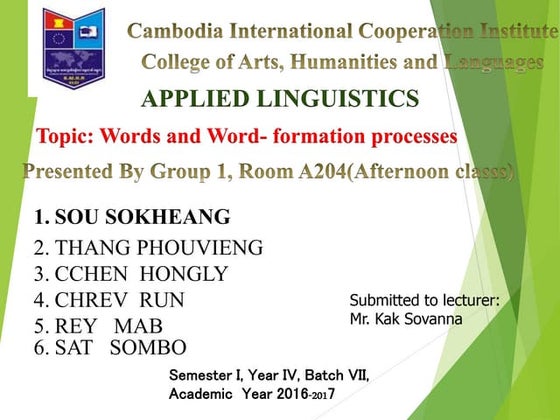 Word forming proccess coinage | DOCX | Chemistry | Science