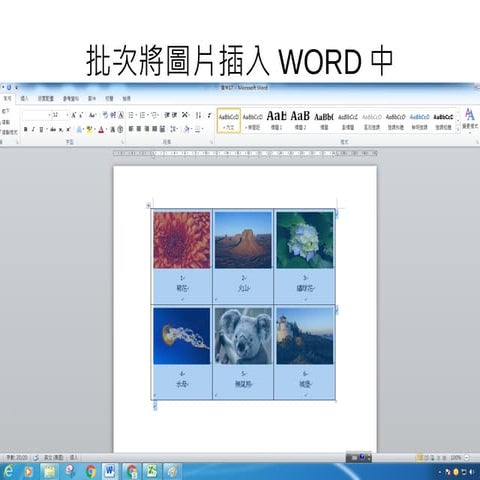 批次將圖片插入WORD中