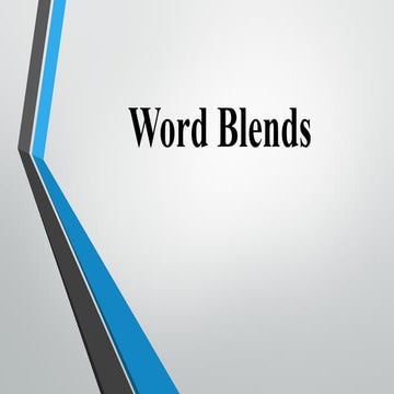 Word blends