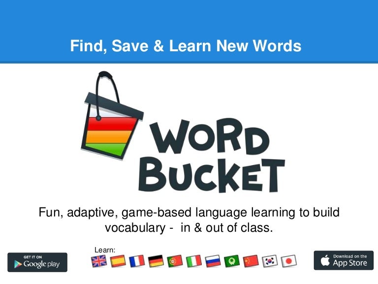 Word Bucket Gamebased Vocabulary Learning