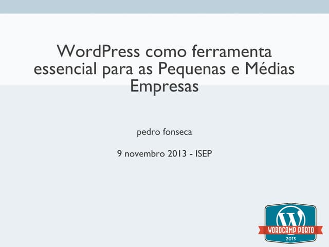 WordPress como ferramenta essencial para as PME