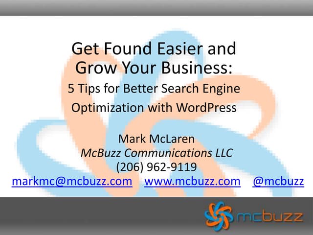 WordCamp Vancouver 2010 - Search Engine Optimization (SEO) Tips for WordPress