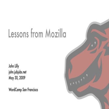 Wordcamp2009 - Lessons from Mozilla