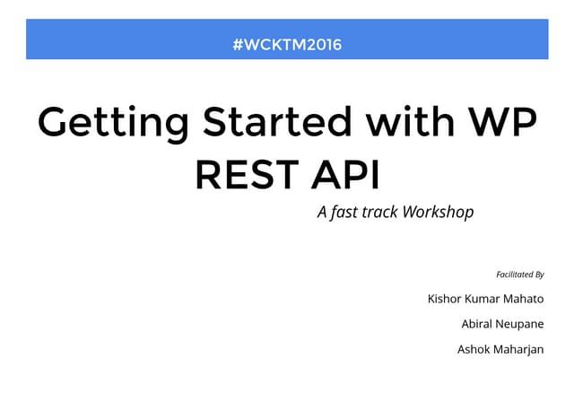 Getting Started With WP REST API