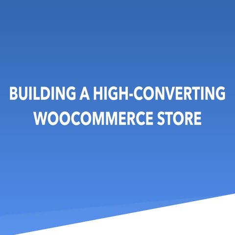 Building a High-Converting WooCommerce Store - WordCamp Kuala Lumpur - Shaan ...