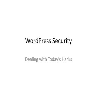 WordPress Security - WordCamp phoen...
