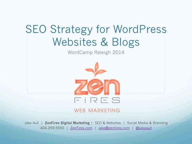 Website SEO Strategy WordCamp Raleigh