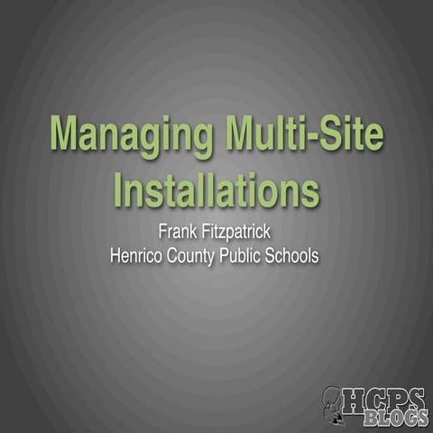 Managing WordPress Mulit-Site Installs