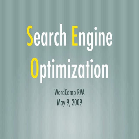 SEO WordCamp Richmond