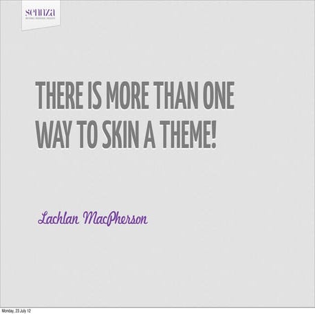 There's More than 1 Way to Skin a WordPress Theme - Lachlan MacPherson - Word...