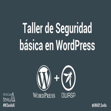 WordCamp Taller Seguridad WordPress