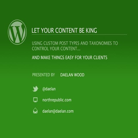 Using Custom Post Types & Taxonomies in WordPress | PPT