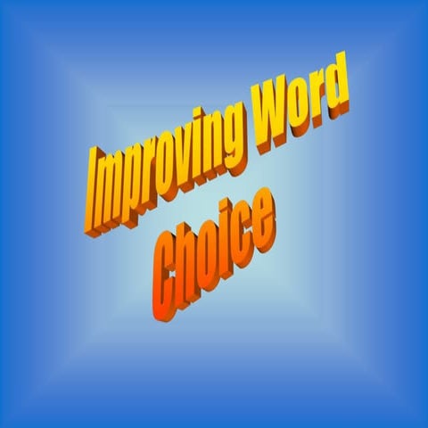 Word choice