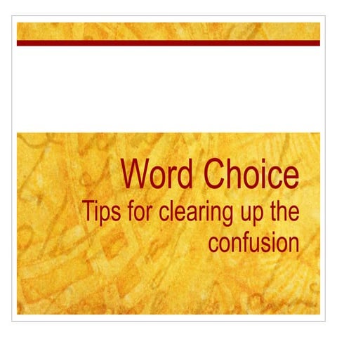 Wordchoiceconfusion
