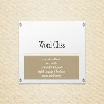 Word class