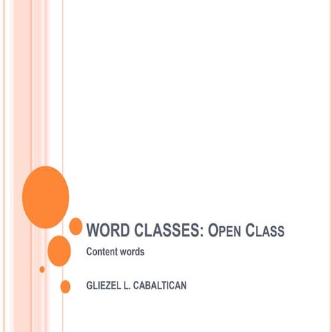 Word classes