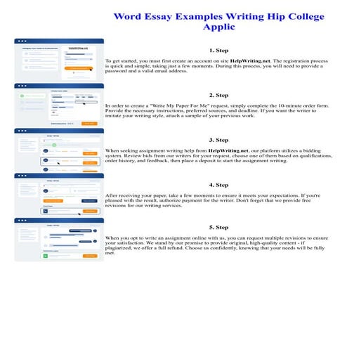 Word Essay Examples Writing Hip College Applic