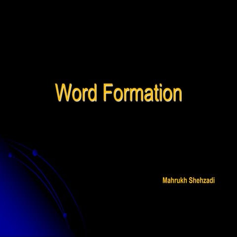 Word formation