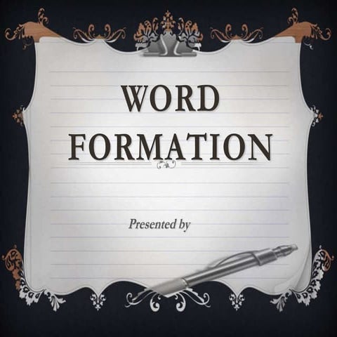 Word formation